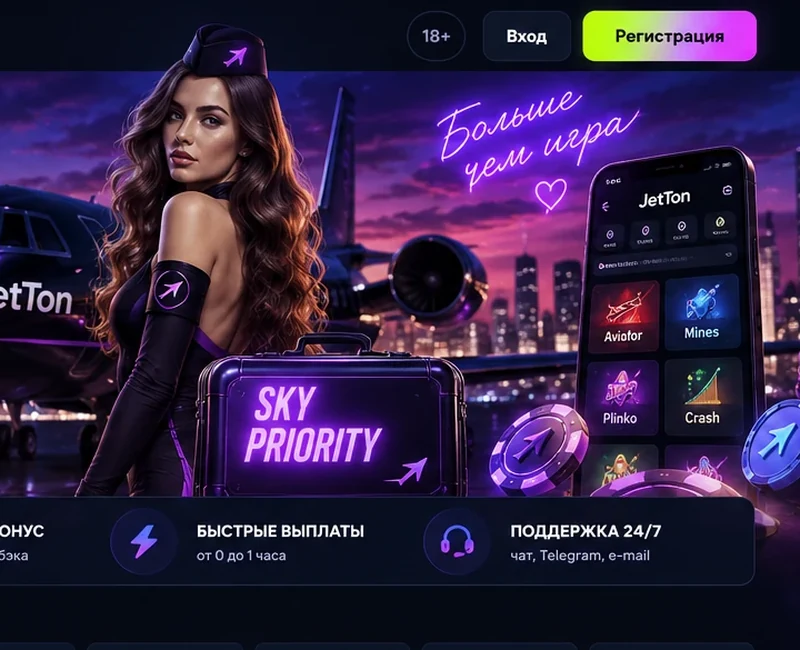 JetTon Casino: бонус, частный самолёт и мобильный доступ